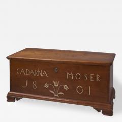 Very Rare Walnut Sulfur Inlaid Blanket Chest - 1325488