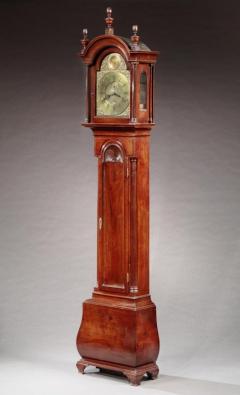 Very Rare and Possibly Unique Chippendale Bombe Tall Case Clock - 622532