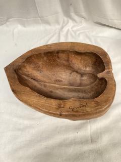 Very interesting wood bowl forming a nuts signed by Felix Geroudet - 3918364