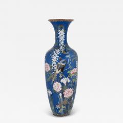 Very large Japanese Meiji period cloisonn enamel vase - 3917476