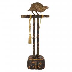 Very large Japanese bronze hawk sculpture on a stand - 4387763