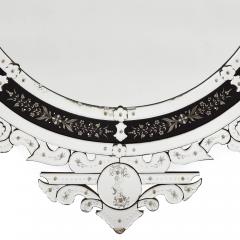 Very large Venetian glass mirror with engraved decoration - 3416549