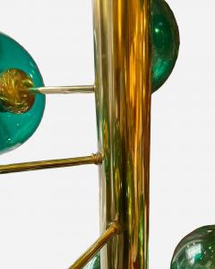 Very large green bubble chandelier Murano Italy circa 2020 - 4175504