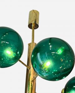 Very large green bubble chandelier Murano Italy circa 2020 - 4175507