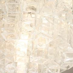 Vetreria Fratelli Toso Mid Century 3 Tier Textural Prism Murano Glass Pendant by Fratelli Toso Vetreria - 4403612