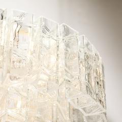 Vetreria Fratelli Toso Mid Century 3 Tier Textural Prism Murano Glass Pendant by Fratelli Toso Vetreria - 4403613