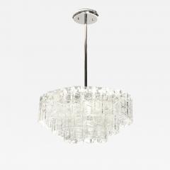 Vetreria Fratelli Toso Mid Century 3 Tier Textural Prism Murano Glass Pendant by Fratelli Toso Vetreria - 4404056
