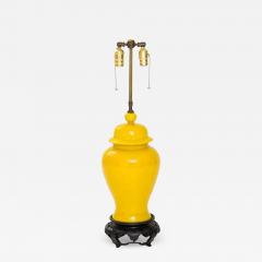 Vibrant Asian Style Yellow Ceramic Table Lamp - 793489