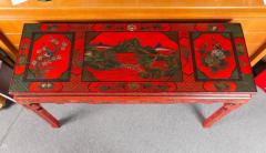 Vibrant Red Cinnabar Lacquered Chinese Altar Table - 342933