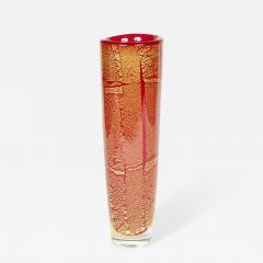 Vibrant Red Murano Glass Vase - 343158