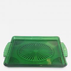 Vibrant emerald green glass tray - 1325648