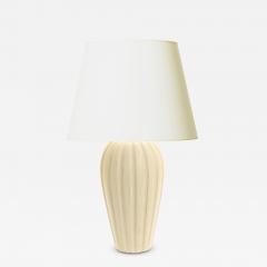 Vicke Lindstrand Fluted Table Lamp in Ivory Glaze by Vicke Lindstrand for Ekeby - 3445866