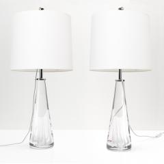 Vicke Lindstrand VICKE LINDSTRAND FOR KOSTA SOLID CRYSTAL LAMPS PAIR - 907949