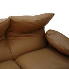 Vico Magistretti Original Vico Magistretti for Cassina Maralunga Brown Leather Italian Sofa - 961735