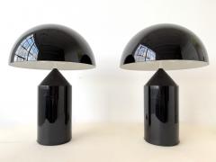 Vico Magistretti Pair of Oluce Atollo Medium Table Lamps in black metal by Vico Magistretti - 4450690