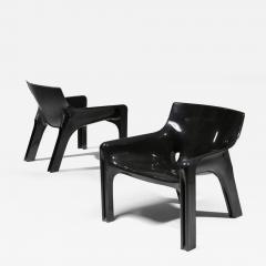 Vico Magistretti Pair of Vicario Chairs and Arcadia Table by Vico Magistretti for Artemide - 4728781