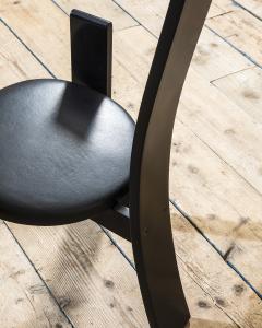 Vico Magistretti Vico Magistretti Golem Dining Chairs by Poggi Black Wood 1968 - 4688748