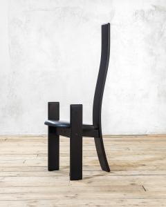 Vico Magistretti Vico Magistretti Golem Dining Chairs by Poggi Black Wood 1968 - 4688751