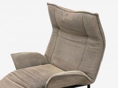 Vico Magistretti Vico Magistretti Italian Modern Fabric Metal Veranda Lounge Chair 1980s - 4304917