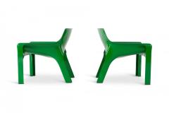 Vico Magistretti Vico Magistretti Vicario Green Lounge Chairs 1970s - 866342