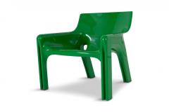 Vico Magistretti Vico Magistretti Vicario Green Lounge Chairs 1970s - 866347