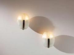 Vico Magistretti Vico Magistretti glass and metal Lambda wall lights produced by Artemide Italy - 3919450