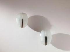 Vico Magistretti Vico Magistretti glass and metal Lambda wall lights produced by Artemide Italy - 3919453