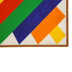 Victor Burgin Victor Burgin Abstract Painting Acrylic on Canvas Geometric Signed - 2743949