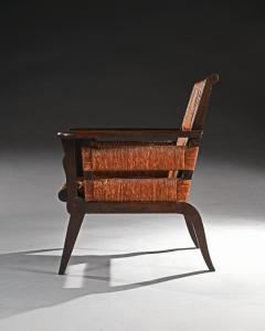 Victor Courtray Rare Model Mid 20th Century Oak and Sisal Armchair - 3600412