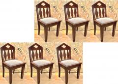 Victor Courtray Victor Courtray rarest set of 6 neo gothic brutalist oak dinning chairs - 2731548