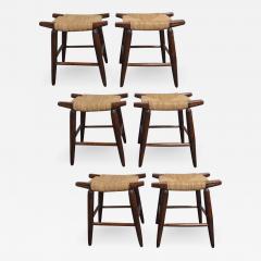 Victor Courtray Victor Courtray set of 6 brutalists stools - 1651950