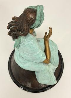 Victor Gutierrez Bronze Mujer Sentada Artist Proof Sculpture 1989 - 4712110