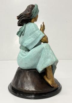 Victor Gutierrez Bronze Mujer Sentada Artist Proof Sculpture 1989 - 4712111