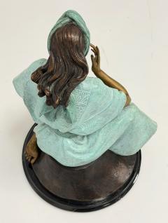Victor Gutierrez Bronze Mujer Sentada Artist Proof Sculpture 1989 - 4712112