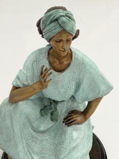 Victor Gutierrez Bronze Mujer Sentada Artist Proof Sculpture 1989 - 4712114