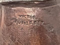 Victor Gutierrez Bronze Mujer Sentada Artist Proof Sculpture 1989 - 4712116