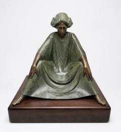 Victor Gutierrez Limited Edition Bronze Seated Woman Sculpture Mexico 1981 - 4765300
