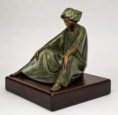 Victor Gutierrez Limited Edition Bronze Seated Woman Sculpture Mexico 1981 - 4765309
