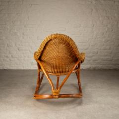 Victor Pierre Horta Wicker Art Nouveau Rocking Chair attr Victor Horta Belgium  - 2936977