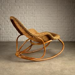Victor Pierre Horta Wicker Art Nouveau Rocking Chair attr Victor Horta Belgium c 1905 - 4484556