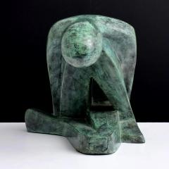 Victor Salmones Victor Salmones Bronze Sculpture Kneeling Figure - 2535137