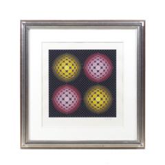 Victor Vasarely Victor Vasarely Mid Century Framed Serigraph - 4036093