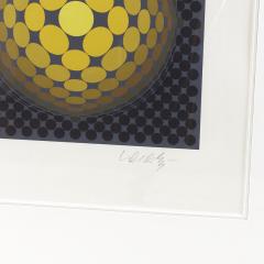 Victor Vasarely Victor Vasarely Mid Century Framed Serigraph - 4036095