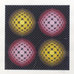 Victor Vasarely Victor Vasarely Mid Century Framed Serigraph - 4036098