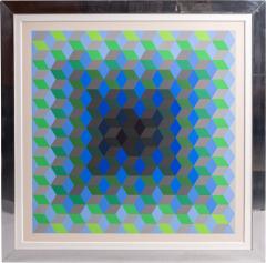 Victor VASARELY - Olympia, 1971 - Original screenprint, Signed