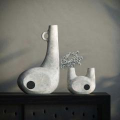 Victoria Yakusha Sculpted Pair of Ceramic Vases by FAINA - 1838388