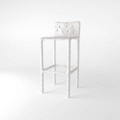 Victoria Yakusha White Sculpted Contemporary Chair by Victoria Yakusha - 1280348