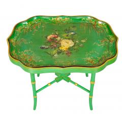 Victorian Apple Green Papier Mache Tray Table by Jennens Bettridge s - 3741226