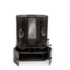 Victorian Black Tole Chuck Wagon Kitchen Cabinet - 4708513