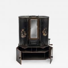 Victorian Black Tole Chuck Wagon Kitchen Cabinet - 4708561